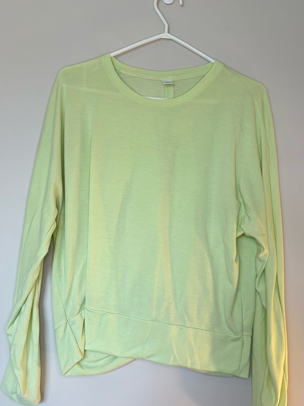 Light Lime Long-Sleeve Crew Top
